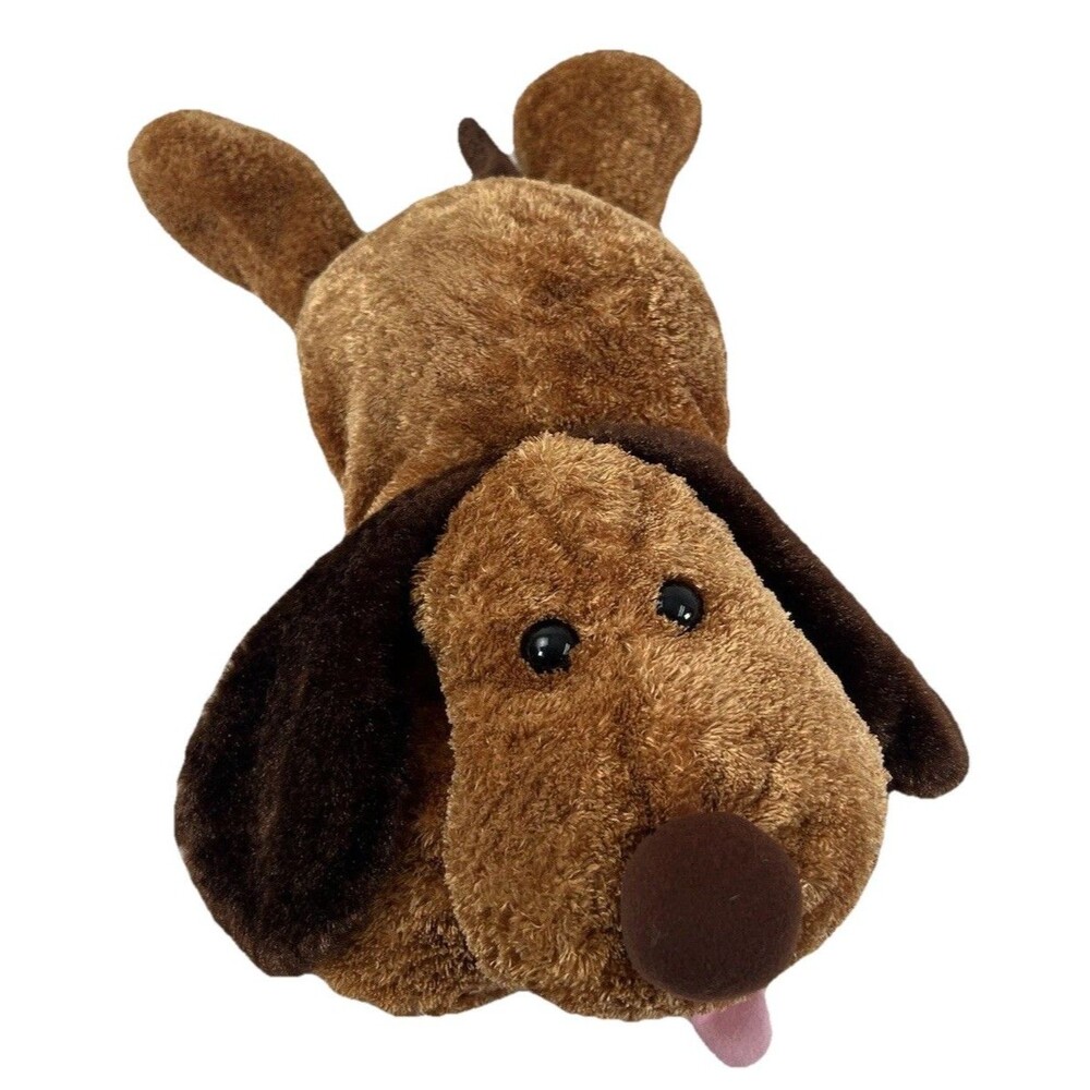 Chosun Puppy Dog Plush 20"L Floppy Laying Brown Stuffed Animal Toy Lovey Vintage